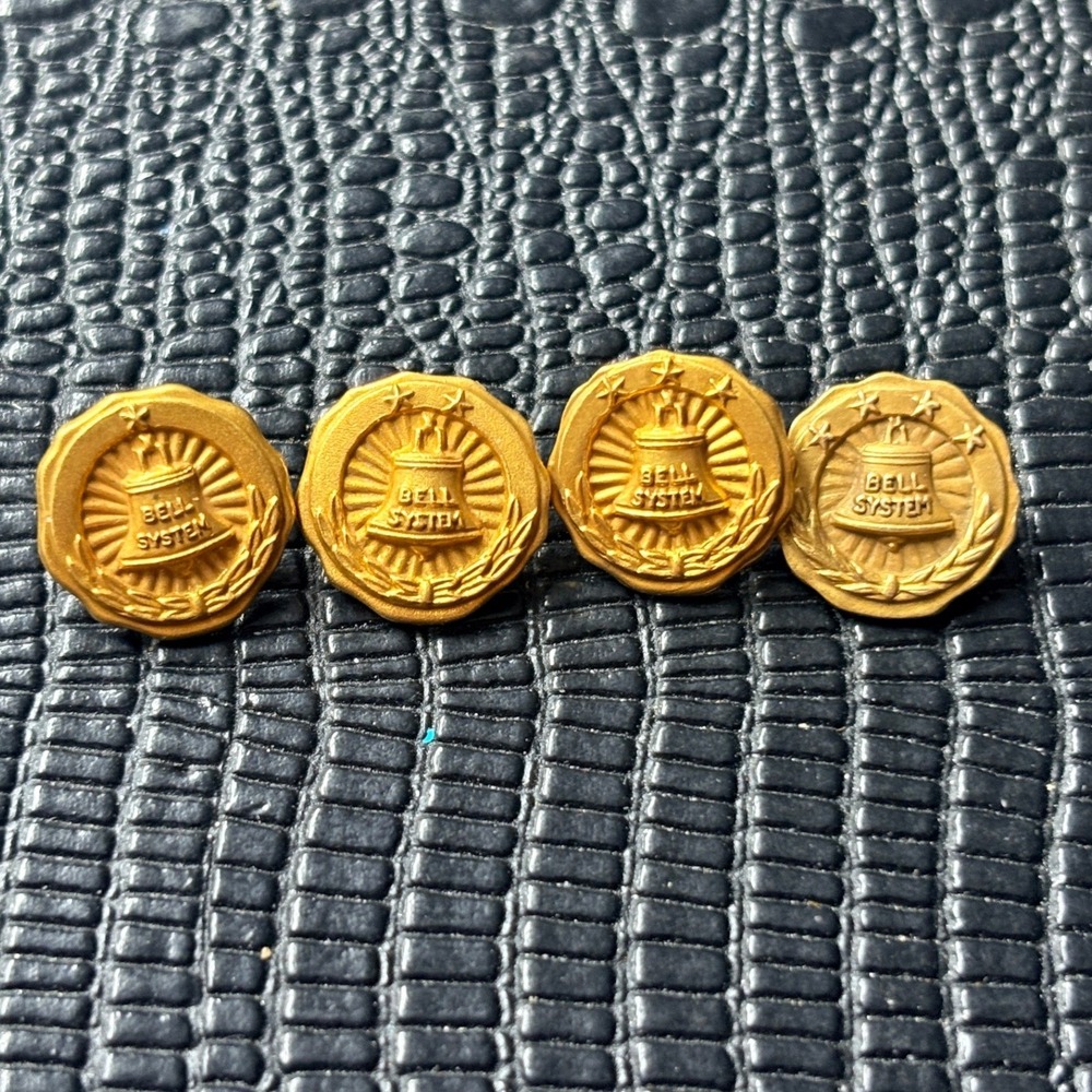 Vintage Bell System 10K Gold Filled Service Pins Set of 4 Leavens Robbins Co